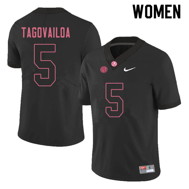 Alabama Crimson Tide Women's Taulia Tagovailoa #5 Black NCAA Nike Authentic Stitched 2019 College Football Jersey MT16F53KC